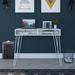 Novogratz Athena Writing Desk Wood/Metal in Gray/White | 40.5 W x 19.7 D in | Wayfair 9618919COM