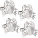 Dovecove Gold Coastal Crab Metal Napkin Rings, Set Of 4 in Gray | 2.2 H x 2.7 W x 2 D in | Wayfair 927CFE85043E4B7694B835D25342991E