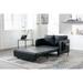 Sleeper Sofa Bed, Velvet Loveseat Couch with Pull Out Bed with Headboard, 2 Pillows & Side Pockets for Living Room