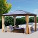 Aoodor 12 x 10 ft. Wooden Finish Coated Aluminum Frame Gazebo