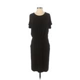 Banana Republic Factory Store Casual Dress - Sheath Crew Neck Short Sleeve: Black Solid Dresses - Women's Size Medium Petite