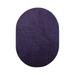 Furnish my Place Modern Plush Solid Color Rug - Purple 9 x 12 Oval Pet and Kids Friendly Rug. Made in USA Oval Area Rugs Great for Kids Pets Event Wedding