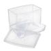 Cotton Swab Storage Dispenser Cotton Ball Swab Holder Cosmetics Makeup Storage Holder with Lid(Transparent)