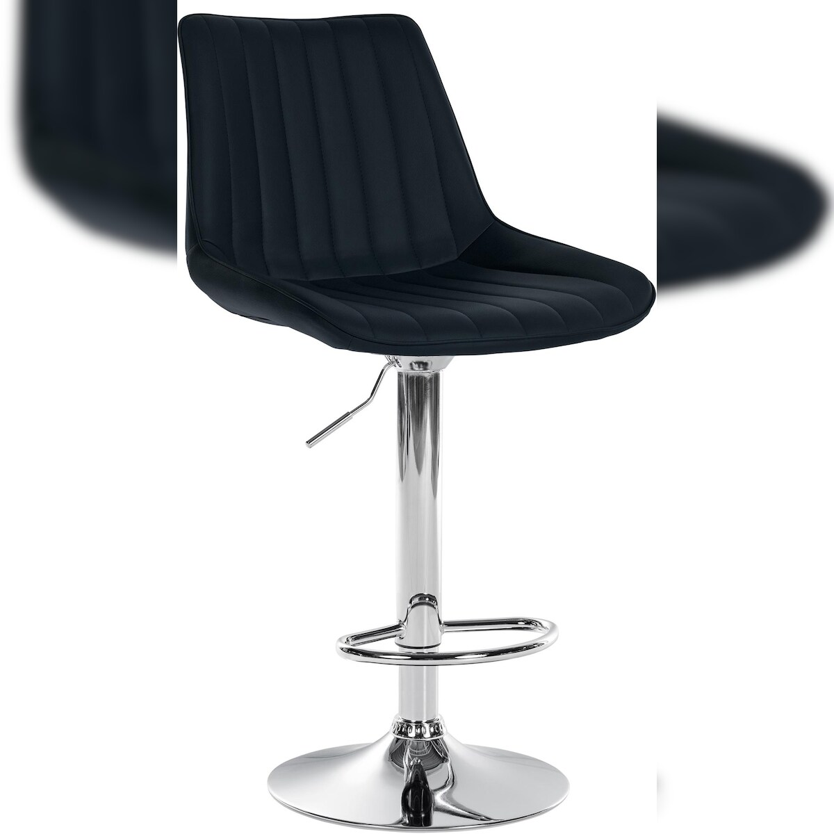 CLP Barhocker Toni Kunstleder schwarz/chrom Image