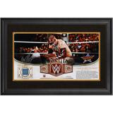 Finn Bálor WWE Autographed Framed 10" x 18" Golden Moments SummerSlam 2016 Collage with a Piece of Match-Used Canvas - Limited Edition 99