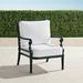 Carlisle Lounge Chair with Cushions in Onyx Finish - Sailcloth Air Blue, Quick Dry - Frontgate