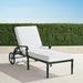 Carlisle Chaise Lounge with Cushions in Onyx Finish - Sailcloth Sailor, Quick Dry - Frontgate
