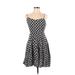 Old Navy Casual Dress - Fit & Flare: Black Houndstooth Dresses - Women's Size Medium