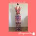 Anthropologie Dresses | Aryn K Maxi Dress With Halter Top And Semi Open Back Detail, Size Xs - Nwt | Color: Pink/Purple | Size: Xs
