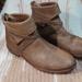 Free People Shoes | Free People Tan Leather Booties Sz 40 | Color: Tan | Size: 10