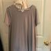 Lularoe Dresses | Lularoe Carly Dress. Grey Stripe. Jersey Material. | Color: Gray | Size: L