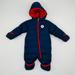 Converse One Pieces | Converse Kid's 6m Snowsuit Blue Red Fleece Lined Hooded Puffer Zip Bo21 | Color: Blue | Size: 6mb