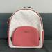 Coach Bags | Coach Court Backpack In Signature Canvas 5671 | Color: Pink/White | Size: Os