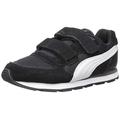 PUMA Loop Unisex Child Vista Hook and Look Sneaker, 1 Little Kid US, Black White, 13 UK