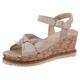 Keilsandalette ARA "PARMA" Gr. 38, beige (sand) Damen Schuhe Sandaletten