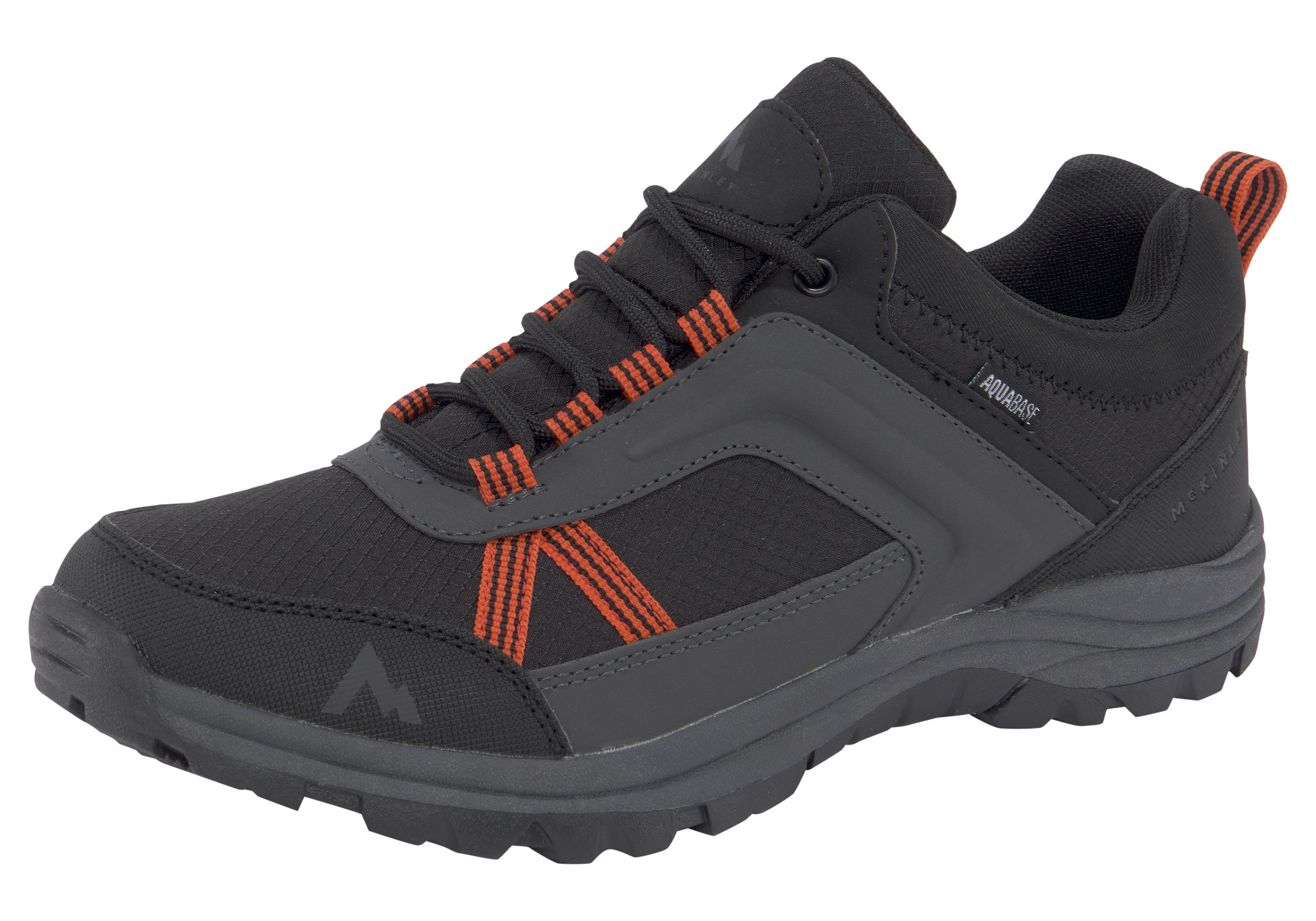 Wanderschuh MCKINLEY "Maine II AQB M", Herren, Gr. 44, schwarz, Synthetik, Textil, Schuhe Wanderschuh, Wasserabweisend