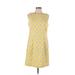 R&K Casual Dress - Mini High Neck Sleeveless: Yellow Dresses - Women's Size 10