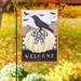 Evergreen Enterprises, Inc Pumpkin w/ Crow 2-Sided Polyester 18 x 13 in. Garden Flag | 18 H x 12.5 W in | Wayfair 14S10970