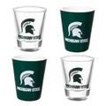 Evergreen Enterprises, Inc 4-Piece Ceramic & Glass 2oz. Cup Set, Michigan State University Glass | 2.36 H x 1.41 W in | Wayfair 3SG971CGS