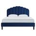 Daisy Performance Velvet Platform Bed by Modway Upholstered in Blue | 41.5 W x 77.5 D in | Wayfair MOD-7043-NAV