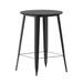 Williston Forge Greory Round Commercial Indoor/Outdoor Poly Bar Top Restaurant Table w/ Steel Frame Metal in Black | 42 H x 30 W x 30 D in | Wayfair