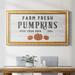 Trinx Farm Fresh Pumpkins - Single Picture Frame Print on Canvas Canvas, Solid Wood in Gray | 21 H x 37 W x 2.5 D in | Wayfair