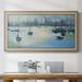Breakwater Bay Dropping Anchor - Single Picture Frame Painting on Canvas Canvas, Solid Wood in Blue/Brown/Green | 29 H x 53 W x 1 D in | Wayfair