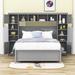 Red Barrel Studio® Full/Double Storage Platform Bed Wood in Gray | 62 H x 87 W x 76 D in | Wayfair 7FB4A54C6EDF4055BD3657DB8CDA7560