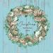 The Holiday Aisle® Geerlien Christmas By The Sea Wreath - Print Canvas in Blue | 30 H x 30 W x 1.25 D in | Wayfair F6E117A8D17B47EAB9B1D2DA66714937