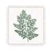 Winston Porter Esha Embroidered Leaves III - Wrapped Canvas Print Canvas in Gray/Green/White | 30 H x 30 W x 1.25 D in | Wayfair