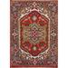 Red Heriz Serapi Oriental Rug Hand-Knotted Wool Carpet - 2'0"x 3'0"