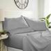 Grey 6 Piece Wrinkle Resistant Microfiber Polyester Sheet Set