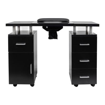 Manicure Table GLASGLOW Black Salon Nail Table Salon Furniture - N/A