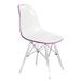 LeisureMod Dover Acrylic Transparent Dining Chair W Eiffel Base