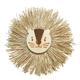 Aimiya Handwoven Straw Animal Ornament Cartoon Wood Unique Animal Head Ornament Home Decor
