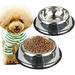 Oomiibe Stainless Steel Dog Bowls with Anti-Skid Rubber Base 2 Pack Pet Feeder and Water Bowls Stackable Non-Slip Puppy Dishes for Puppy/Cat/Kitten/Animals/Rabbit(8oz)