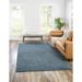 Unique Loom Sky Studio Solid Shag Rug Slate Blue 4 x 6 Rectangle Solid Minimalist Perfect For Living Room Bed Room Dining Room Office