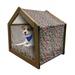 Indie Pet House Geometrical Hipster Pattern with Triangles Vibrant Optical Illusion Abstract Outdoor & Indoor Portable Dog Kennel with Pillow and Cover 5 Sizes Multicolor by Ambesonne