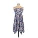 Express Casual Dress - A-Line: Blue Dresses - Women's Size Small