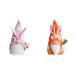 Noarlalf easter decorations Man Flower And Gift Spring Easter Bunny Doll Bunny Decor Home Old Easter Ornament Desktop *2PCS easter decor