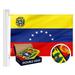 G128 Venezuela 7 Stars Venezuelan Flag | 4x6 Ft | Double ToughWeave Series Double Sided Embroidered 210D Poly | Country Flag Embroidered Design Indoor/Outdoor Brass Grommets Heavy Duty 2-ply