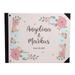 Darling Souvenir Pink Floral Wedding Guestbook Hardbound Cover Printed Anniversary Wedding Guest Registry-9 x 12 Inches