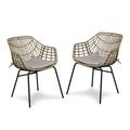 Muse & Lounge Co. Makan 3-Piece Outdoor PE Wicker / Rattan Bistro Set in Natural