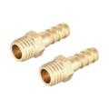 Unique Bargains Brass Fitting Connector Metric M12x1.75 Male to Barb Hose ID 8mm 2 pcs