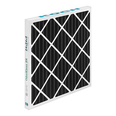 Koch Filter OdorKleen ES 16" x 25" x 2" MERV-8 Extended Surface Carbon / Particulate Pleated Panel Filter 102-790-017 - 12/Case