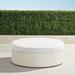 Pasadena Ottoman with Cushion in Ivory Finish - Classic Linen Bleu, Quick Dry - Frontgate