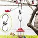 Travelwant 2Pcs Attractive Bird Feeders Hanger Metal Hummingbird Feeder Hook Extension Hook with Butterfly Design to Hang Bird Feeder Wind Chimes