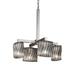 Justice Design Group Wgl-8920-30-Swcb Wire Glass 4 Light 1 Tier Chandelier - Nickel