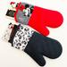 Disney Kitchen | Disney Mickey Mouse Minnie Mouse Silicone Oven Mitts | Color: Black/Red | Size: Os