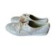 Kate Spade Shoes | Keds Womens Champion Kate Spade Glitter Sneaker Cream Size 8 (Eu 39) Ribbon Lace | Color: Cream/Gold | Size: 8